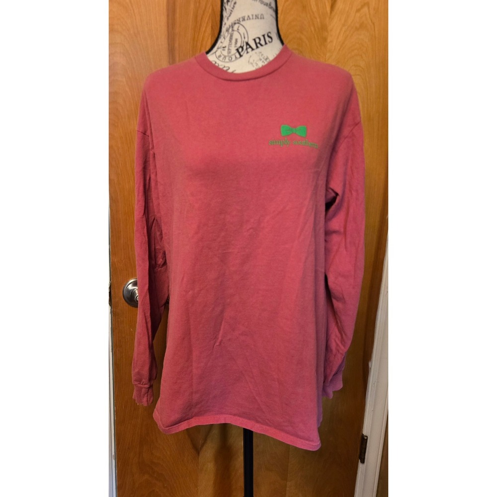 Simply Southern Tacky Sweater Party Christmas Long Sleeve Shirt Red